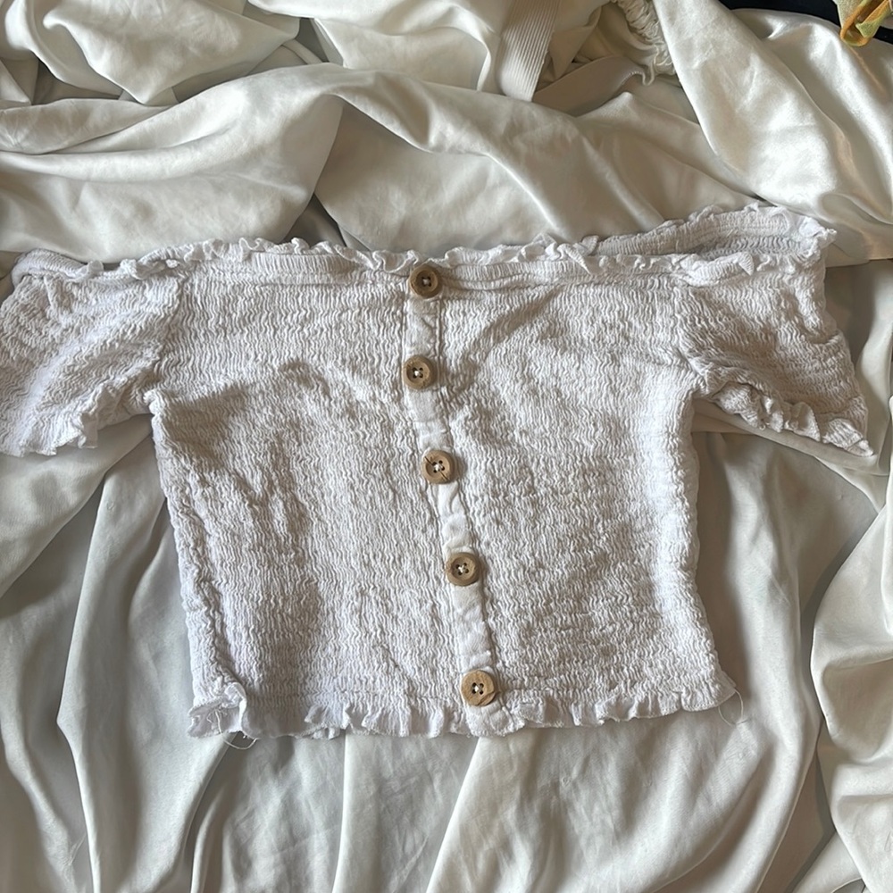 White crop top